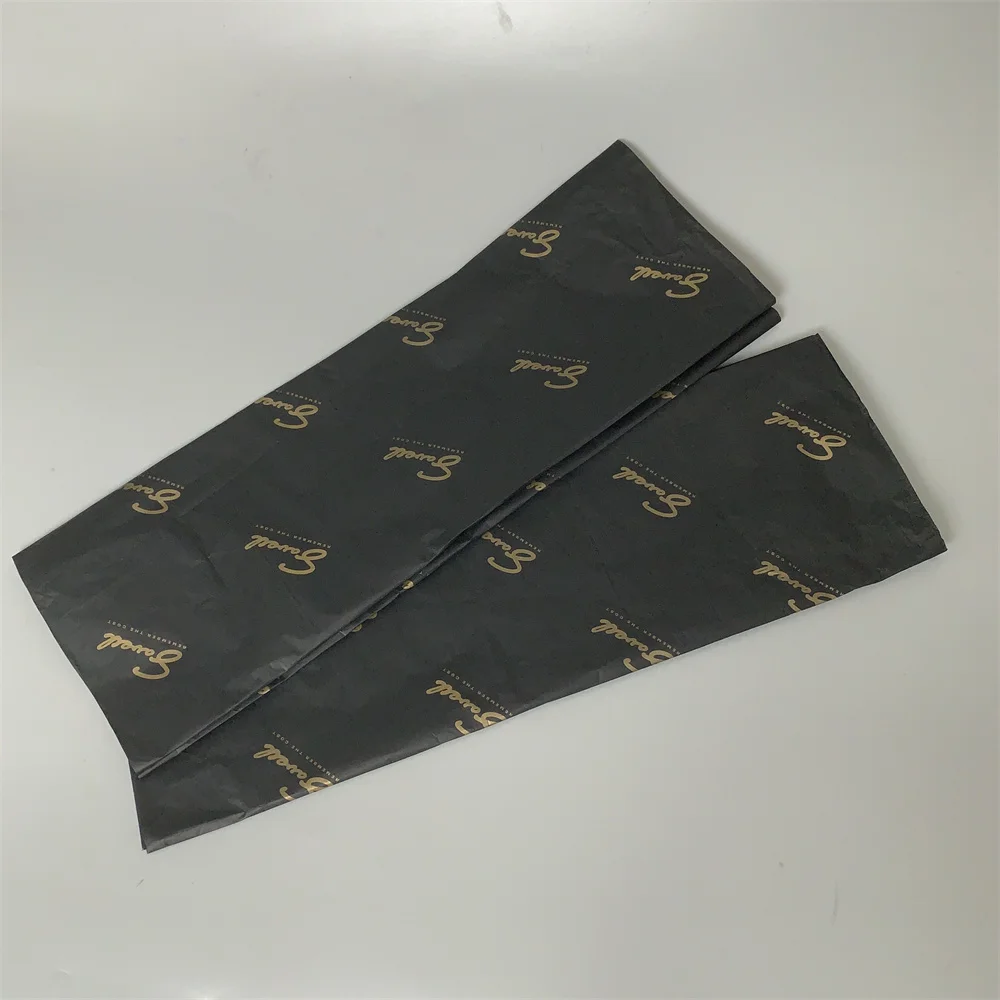 Wholesale Custom Gold  Logo Printed Gift 17g Packaging Clothes Flower Food Jewelry Shoes Soft Thin Tissue Wrapping Paper