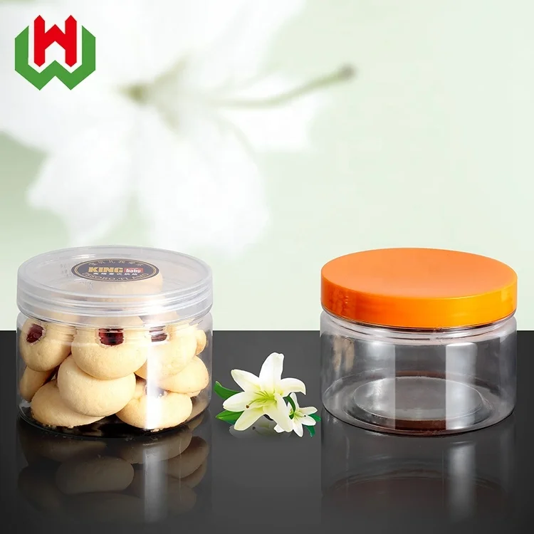 250ml Mini Transparent Round Empty Candy Plastic Jar