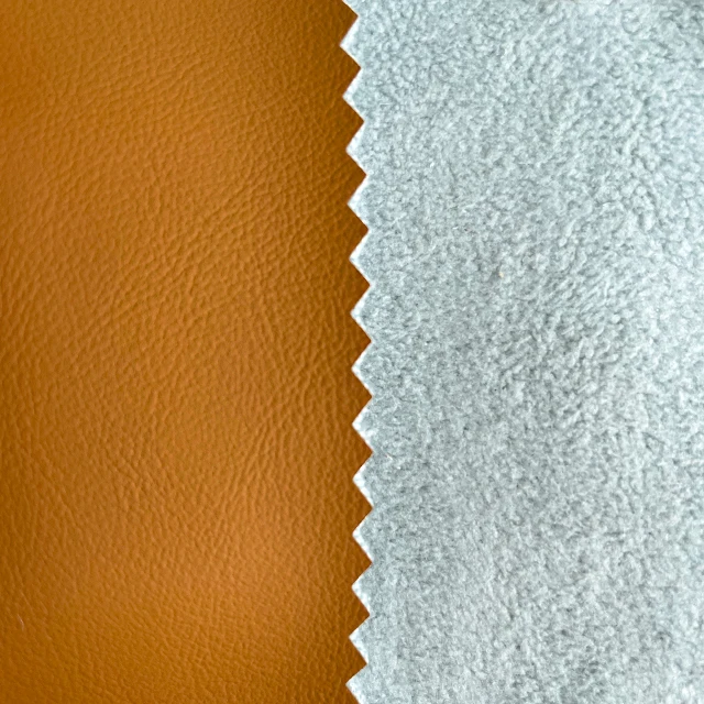 Peach Velvet Backing Leather 1.2mm Wear-Resistant Scratch Resistant Artificial PVC Leather For  Sofa Chair