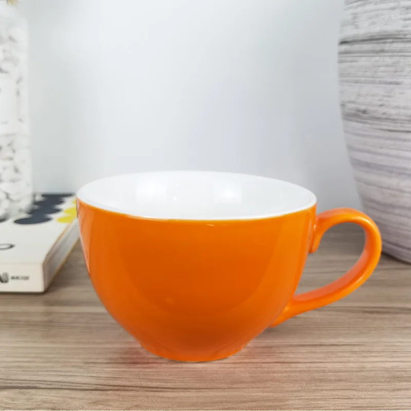 Wholesale new bone china breakfast cups ceramic pink coffee milk mugs for home, cafe