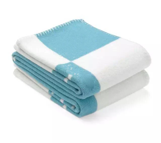 OEM customized letter wool blanket thickened in winter warm nap office luxury blanket