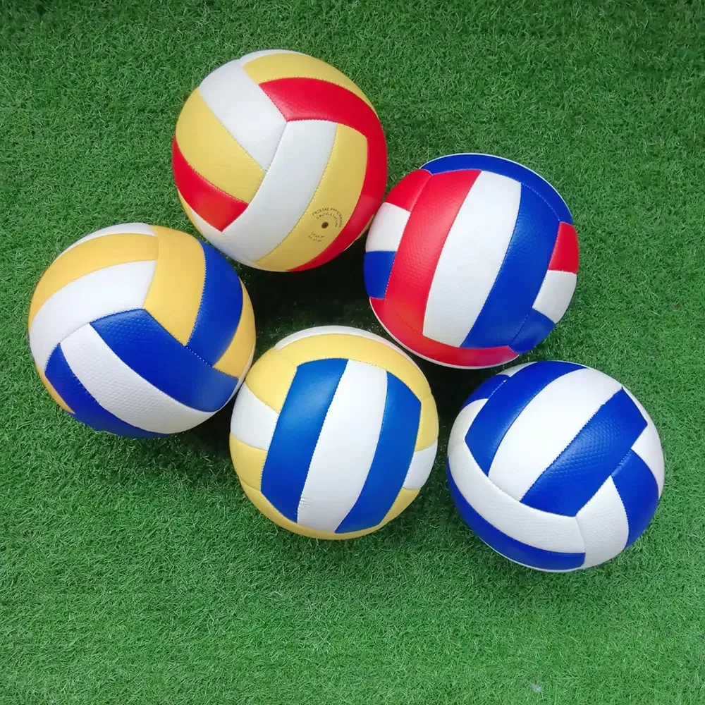Custom logo, color training volleyball PVC PU beach volleyball official size 5 machine sewing volleyball