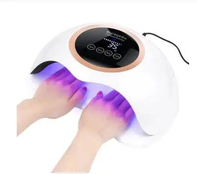 digital display nail polish dryer uv lamp 2 hands 168w manicure lamp