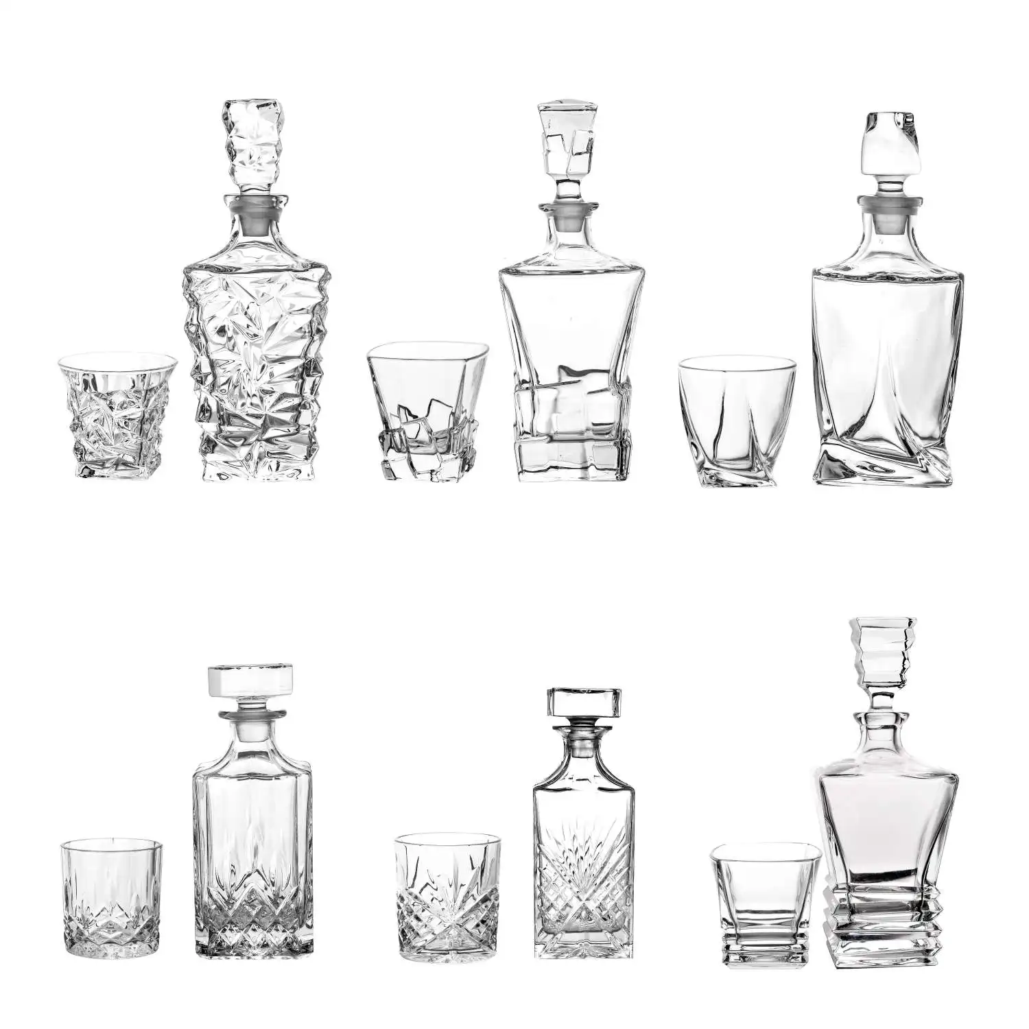 Most Selling Products Crystal Premium gift Alcohol Drinking Bar Vodka set Lead Free Glassware Barware Luxury licorera de cristal