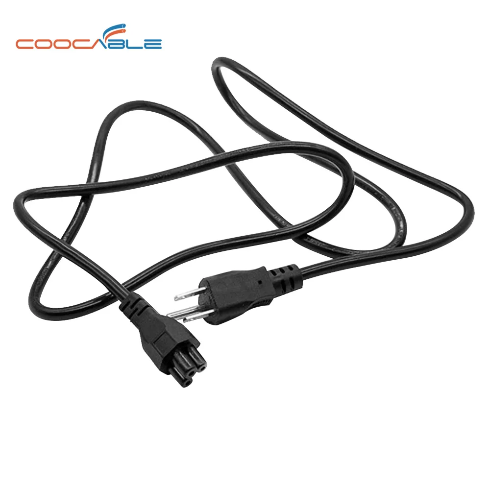 US 3- pin  Plug to C5    with fused to IEC320  AC power cord cable  lead 1M/2M/3M/5M prong to C5 for TV Printers Cameras