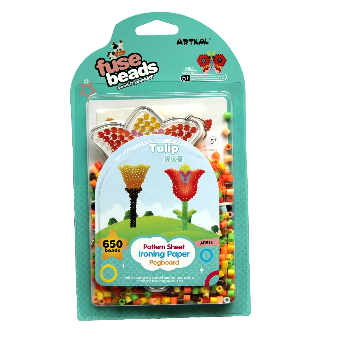 Hot Selling 5mm Hama Beads Toy Artkal Beads Plastic Diy educational Toys Kids Perler Beads Sunflower For Crafting