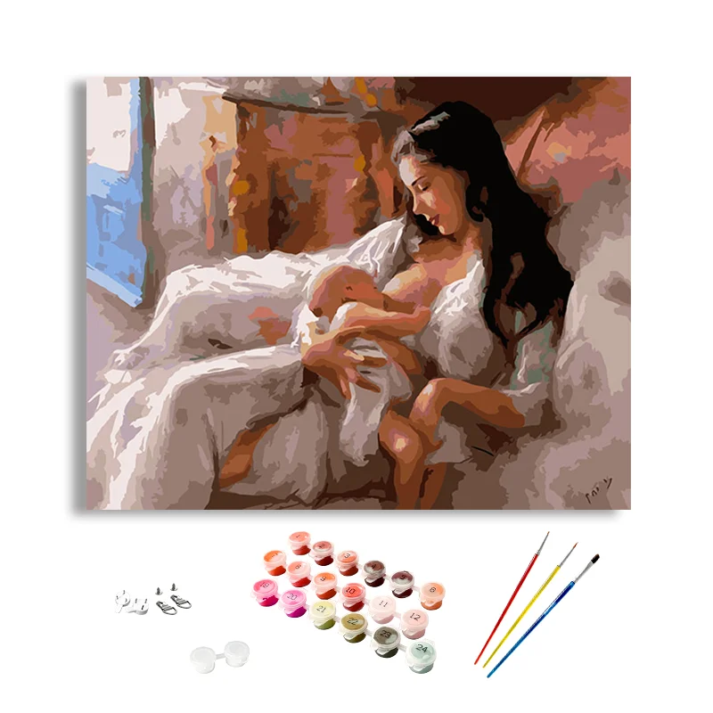 Handpainted Painting By Numbers Portrait Paintings And Wall Arts Nude Paint By Numbers for Adults Home Decor