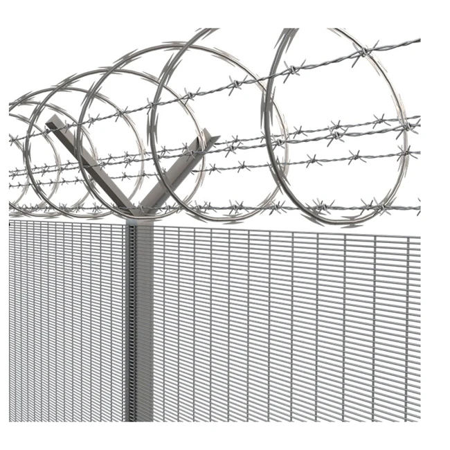 Galvanized 358 Anti Climb Security ClearVu Mesh Panel Fence for Prison Airport Border Factory Railway Gas Pipelines Substation