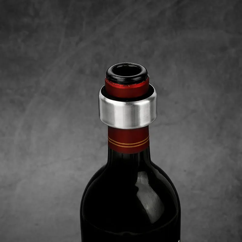 Wine Rings Stainless Steel Wine Bottle Collars Drip Rings, Simple and Durable Wine Drop Stopper with Velvet Felt