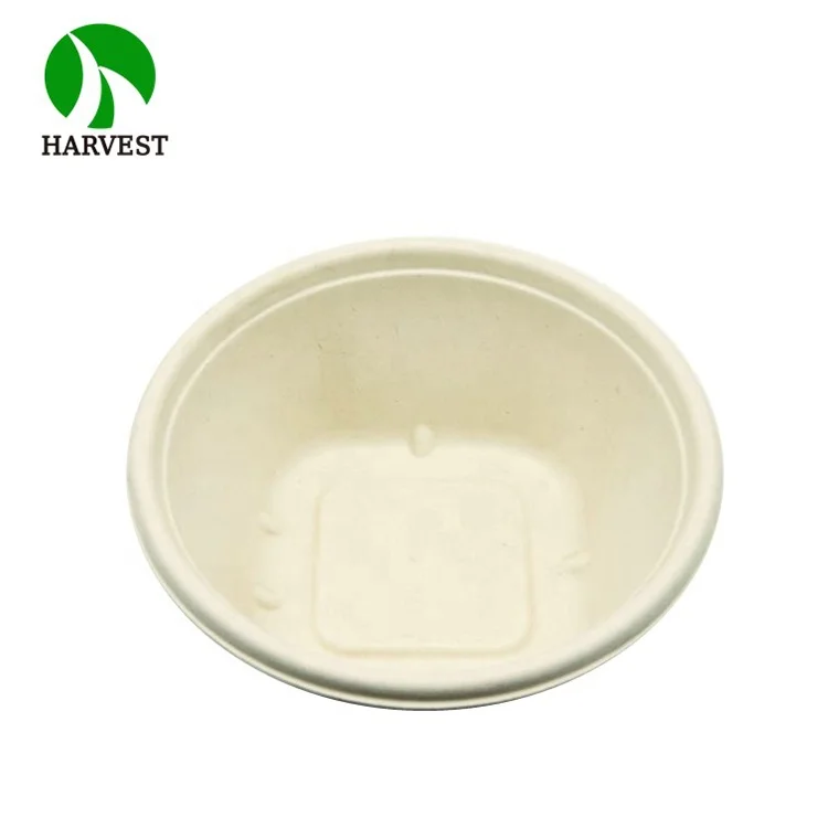 750 ml Leakproof Greaseproof Natural Natural Disposable Bagasse wheat straw durable disposable eco friendly bowls