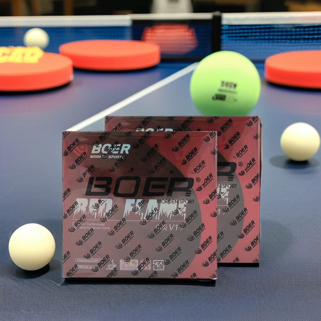 Boer Professional table tennis ball Table Tennis Racket China Rubber And Thick Sponge Layer