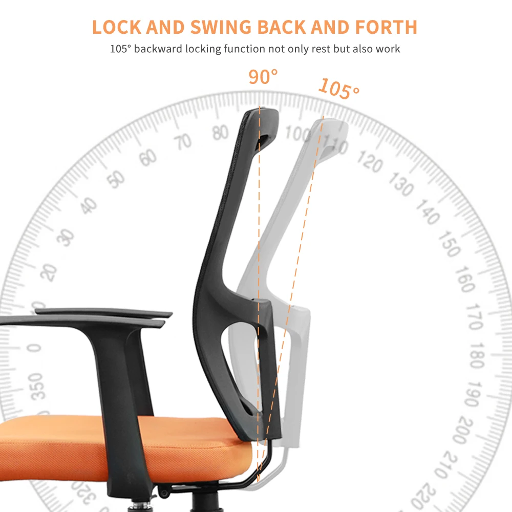 Office Swivel Ergonomic Mesh Executive Office Chair Style Factory Directly Supply Mid-back Plastic Arrival 2022 New Black Metal