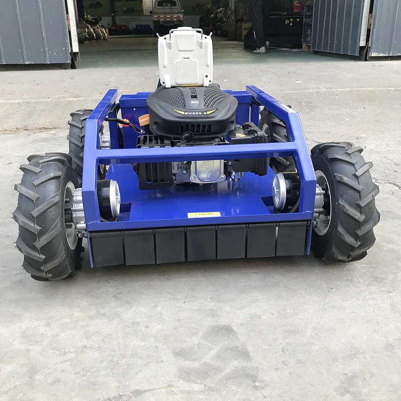 New robot remote lawn mower tire type can climb slope mini robot lawn mower for home farm garden golf course