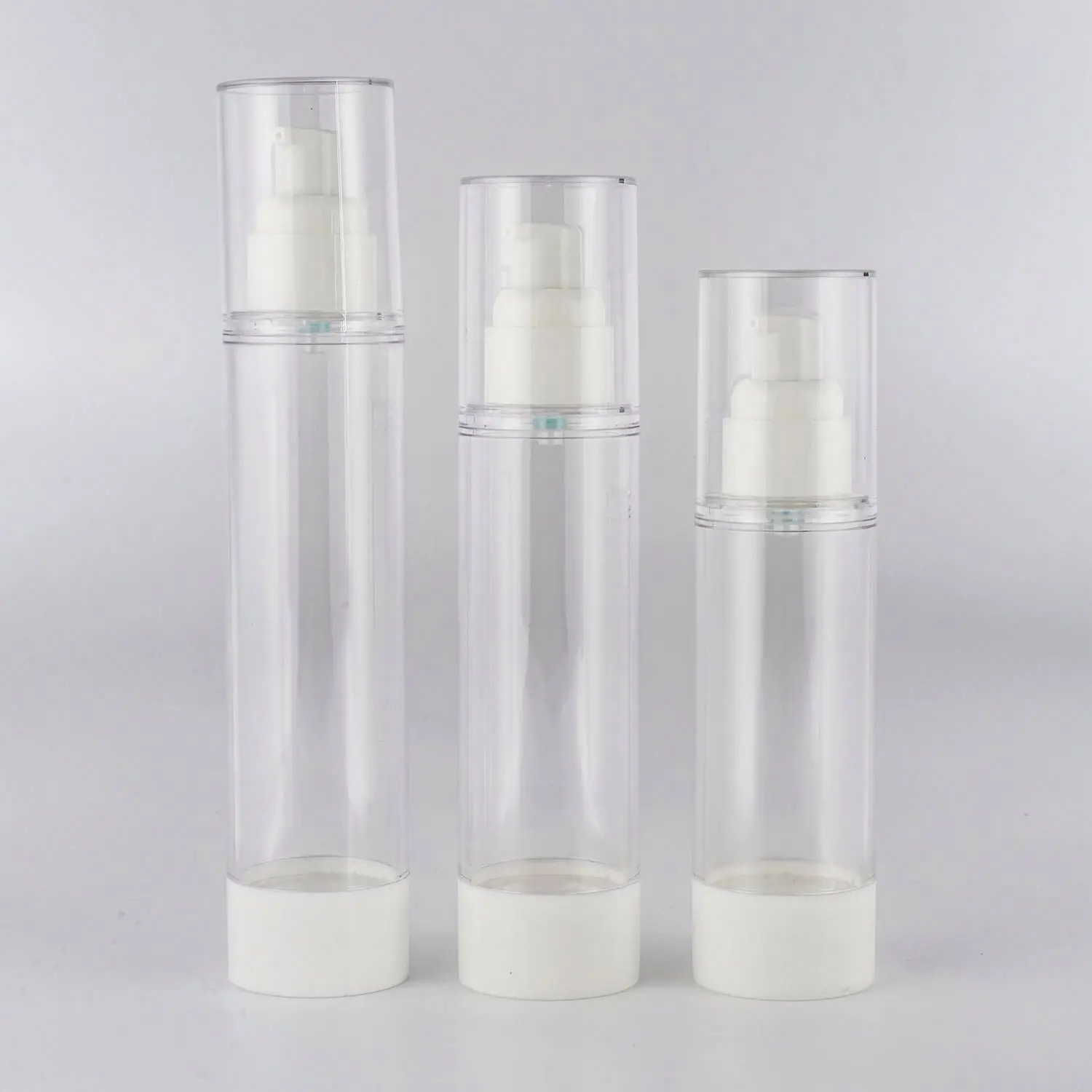 Stock clear In stock 80ml 100ml 120ml Mini Atomizer white head Mist Airless Spray Bottle Packaging Cosmetic Airless Pump Bottle