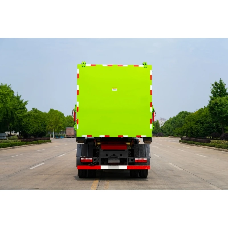 12 cubic meter mobile compression garbage station equipped with Dongfeng hook arm garbage truck