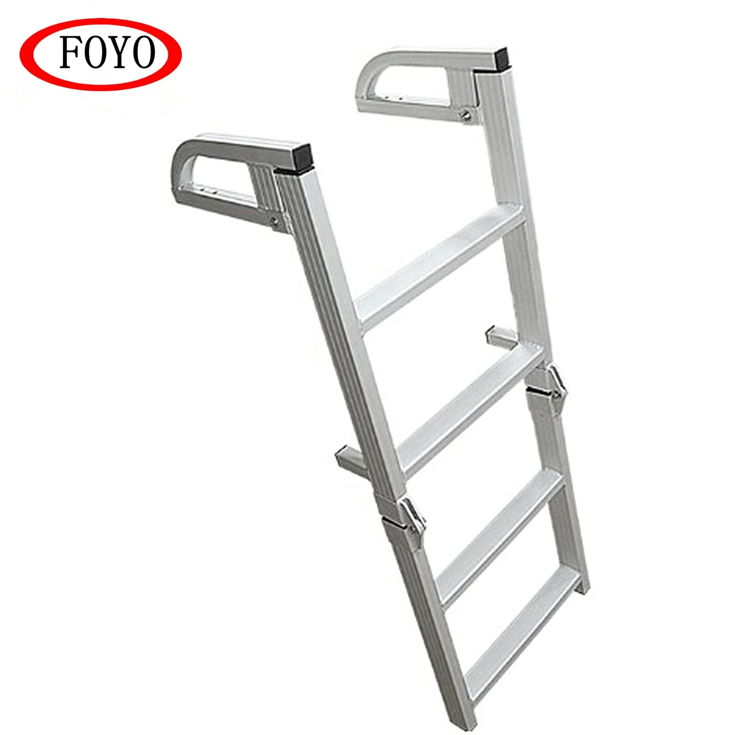 Foyo Ladders Heavy duty folding aluminum pontoon boarding ladders for Marine