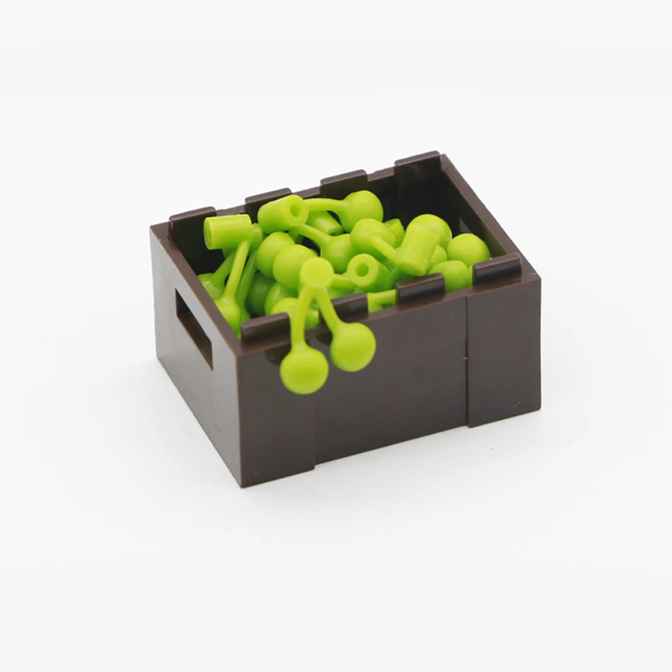 0.1kg MOC Bricks Cherry Red Green Cherries City Food MOC Bricks Building Blocks Toys 22667