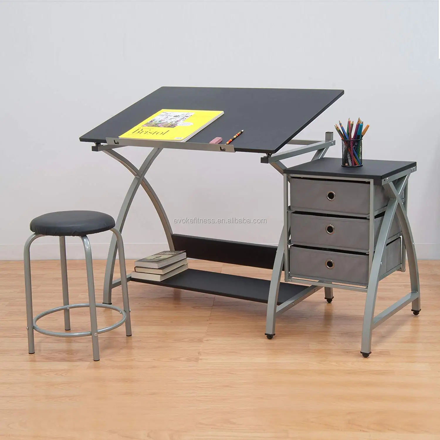 foldable drafting drawing table drafting table with drawers