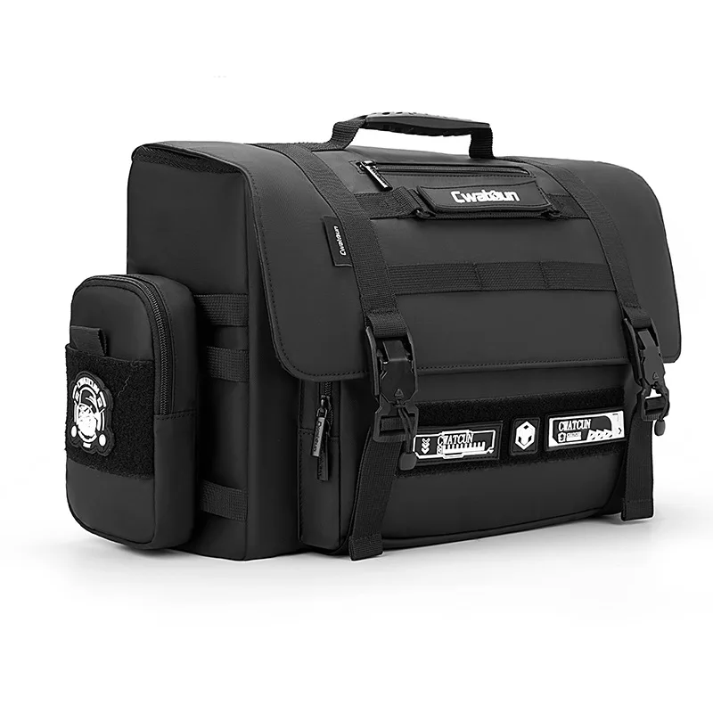 Cwatcun D115S Small Camera Bag SLR/DSLR Shoulder Bag Leather Messenger Bag Waterproof Digital Camera Bag for Sony, Canon, Nikon