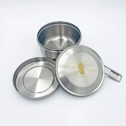 Титановый круглый Ланч-бокс для школы, Сделано в Тайване