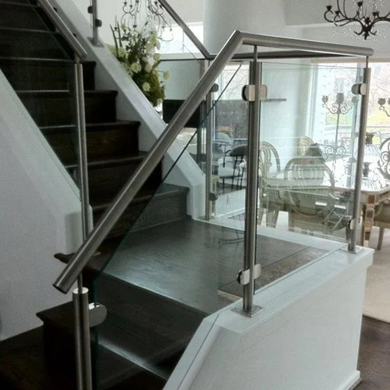 Balcony Grill Designs Deck Handrail Stainless Steel Railing Glass Balustrades for sale