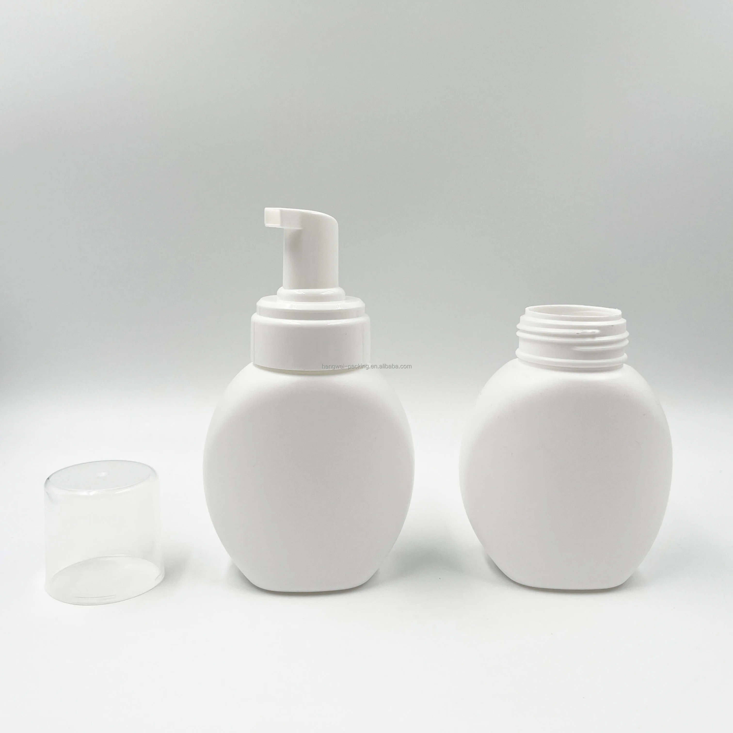 180ml Empty HDPE Plastic Foam Soap Dispenser Pump Bottle for Liquid Skin Care Face Wash Matte Cosmetic Packaging with Seal