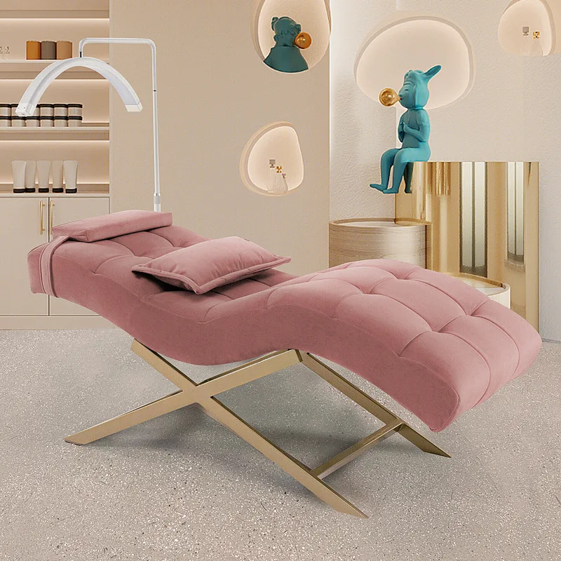 High-end beauty salon special eyelash nail facial care S-shaped massage table