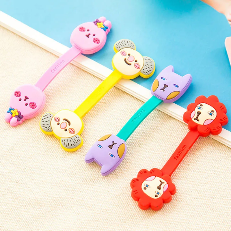 2020 Cartoon Cord Holder Cable Winder Silicone Headphone Cable Winder Organizer Earphone Clips
