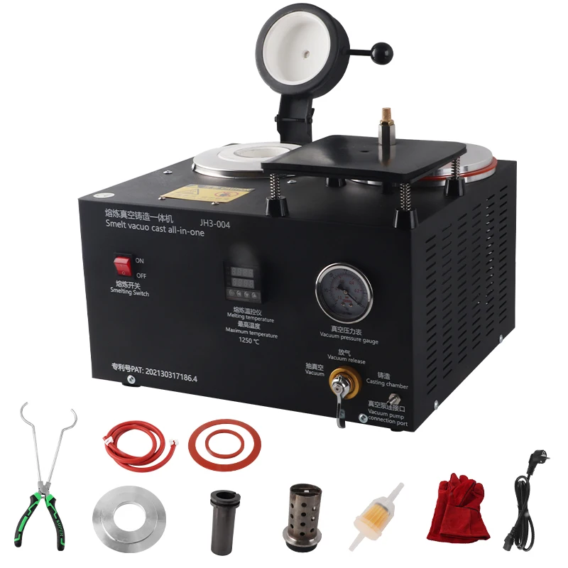 3d resin casting machine for Jewelry 3 in one for Lost Wax Cast Combination Gold Melting Furnace Gold Melting Machine Vacuum