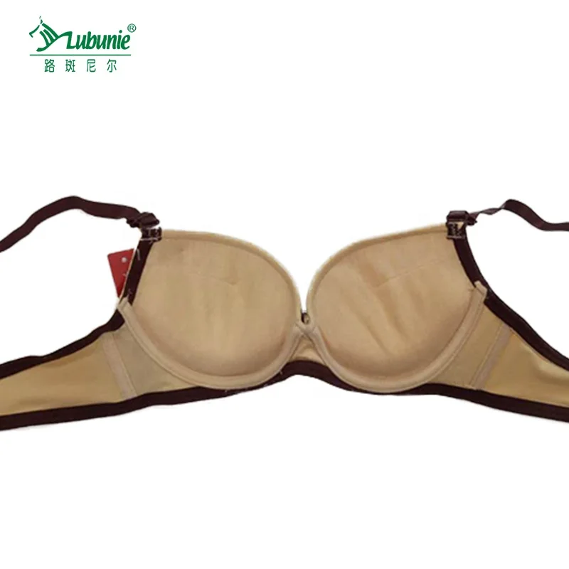 LUBUNIE Comfortable underwire plain dyed silk push up women bra