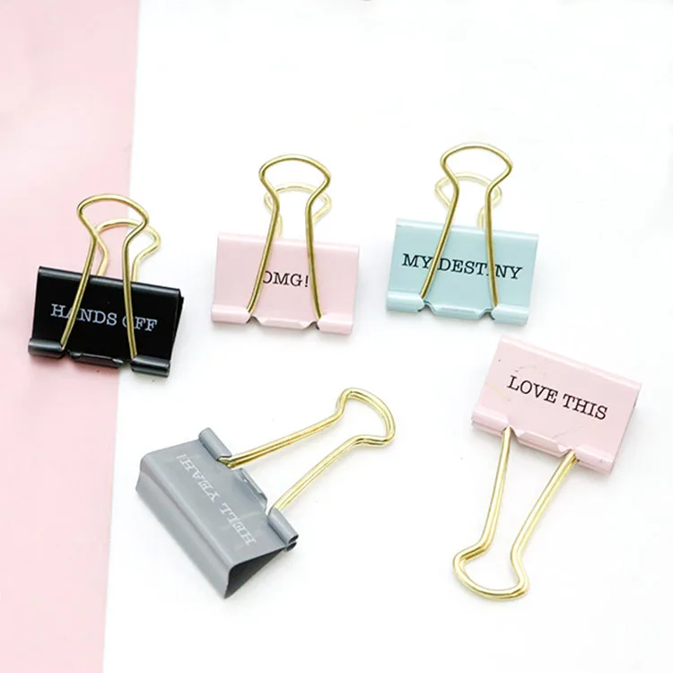 different colors  coated metal wire wholesale custom logo shape paper clip file holder clamp