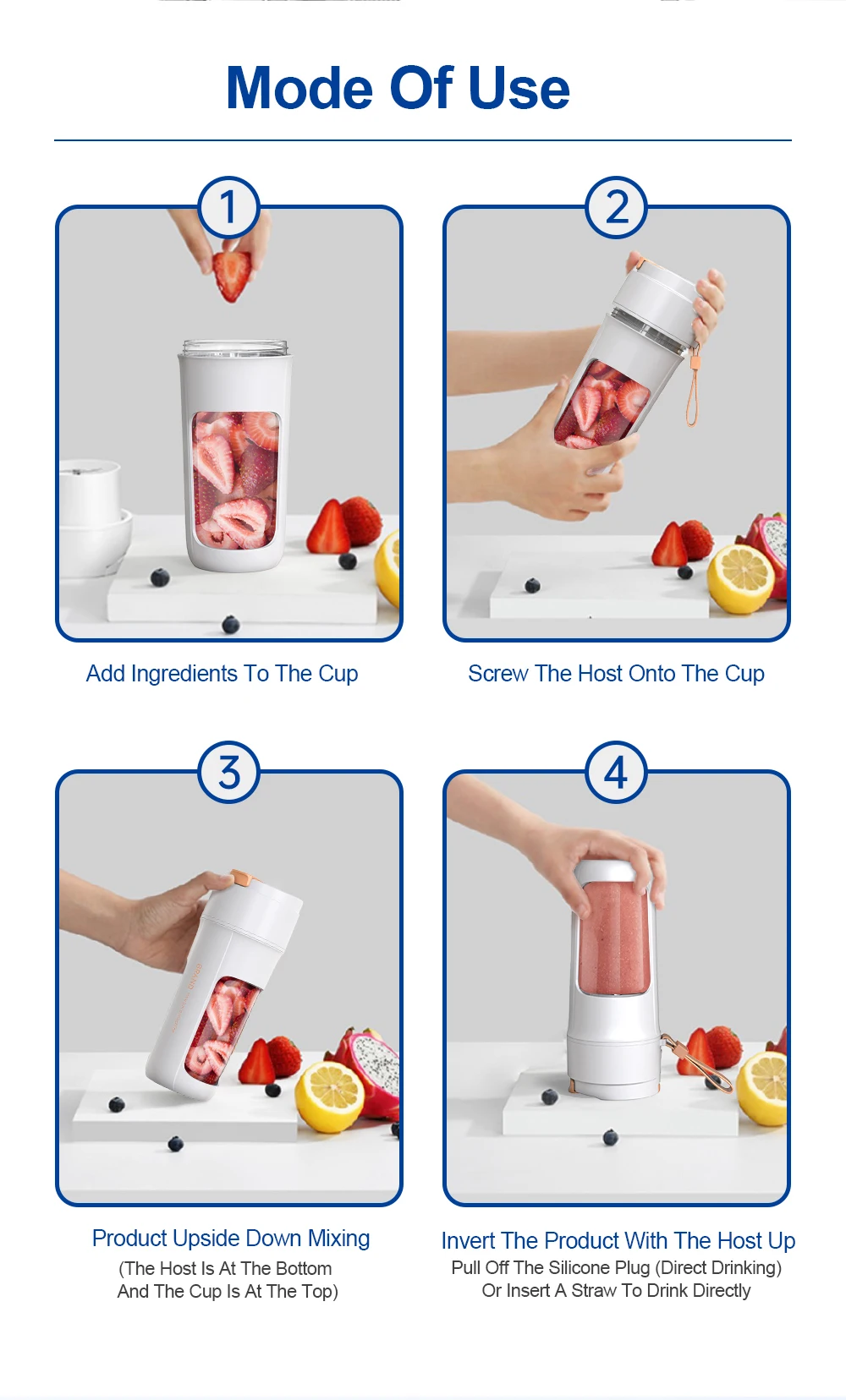 factory direct New Electric Fruit Personal Mini Usb Juicer Portable Blender mixer juicer