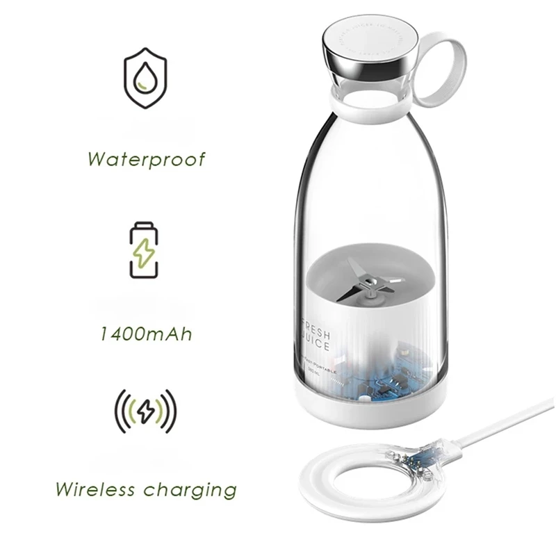 214 Magnetic Wireless Charging Portable Waterproof Blender Mini Fruit Juicer Extractor Blender For Mixing Shaking Smoothing