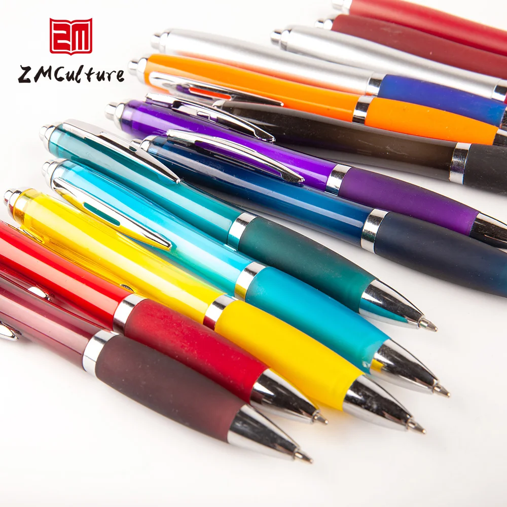 Wholesale Gourd Pen Click Plastic Body Customized Logo Colorful Kinds Promotional  Soft Stylus Pens