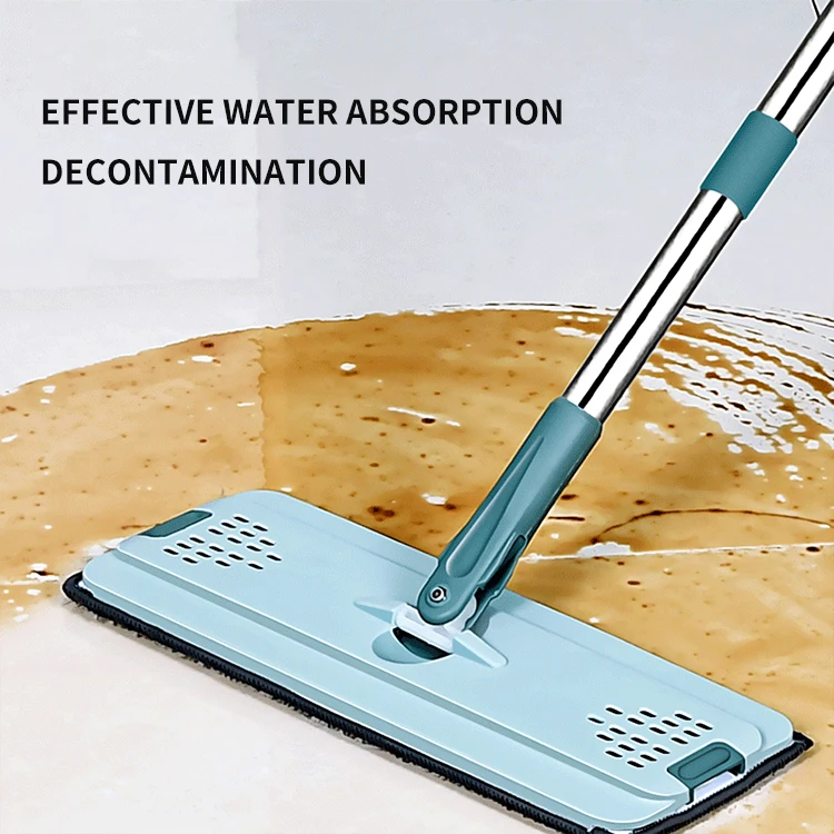 Wholesale Free Hand Wash Flat Mop Squeeze Bucket For Household Flexible Flat Floor Mop