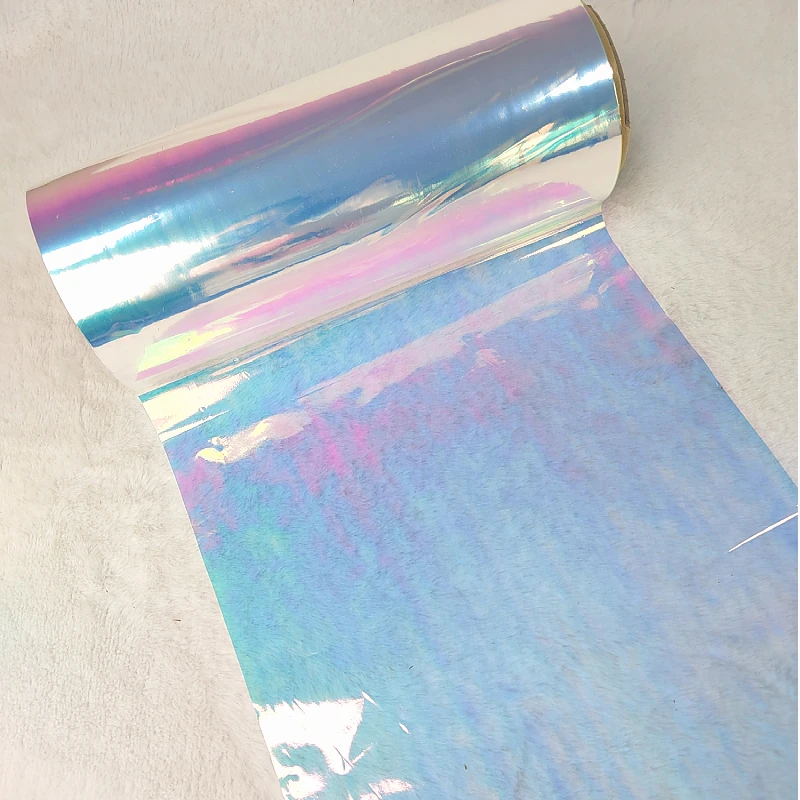 Bopp Blue Pink Light Rainbow Roll Packaging Reflection Lamination Film