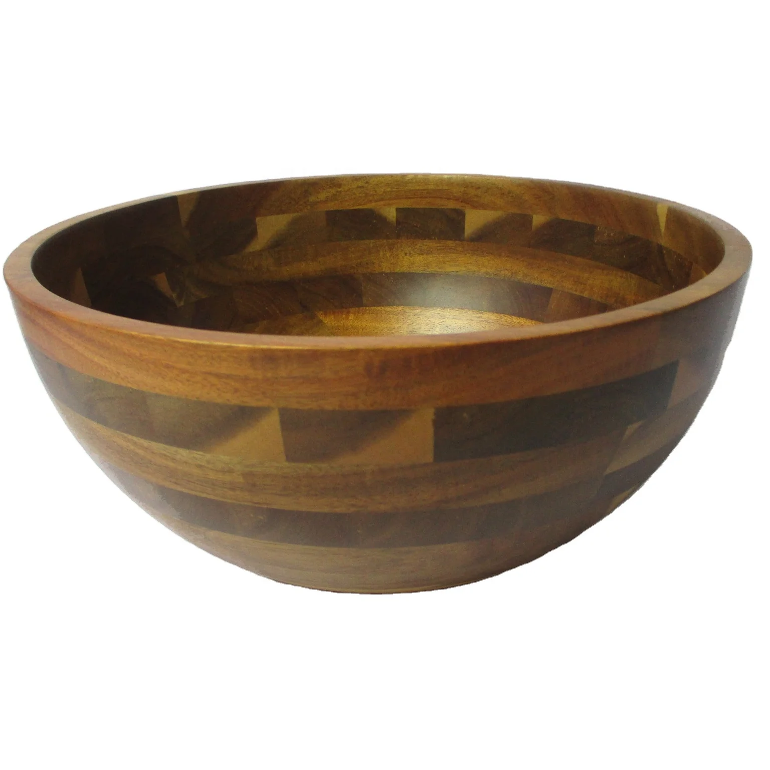 
Most Popular Round Salad Bowl With Wooden Handle Multi Function Salad Serving Bowl 