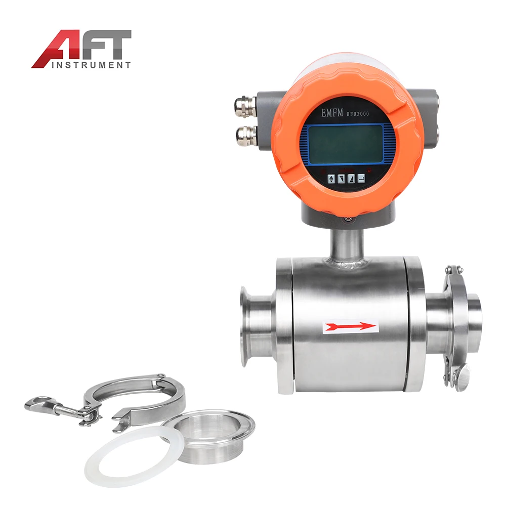  DN50 sanitary all-stainless steel milk tri-clamp electromagnetic