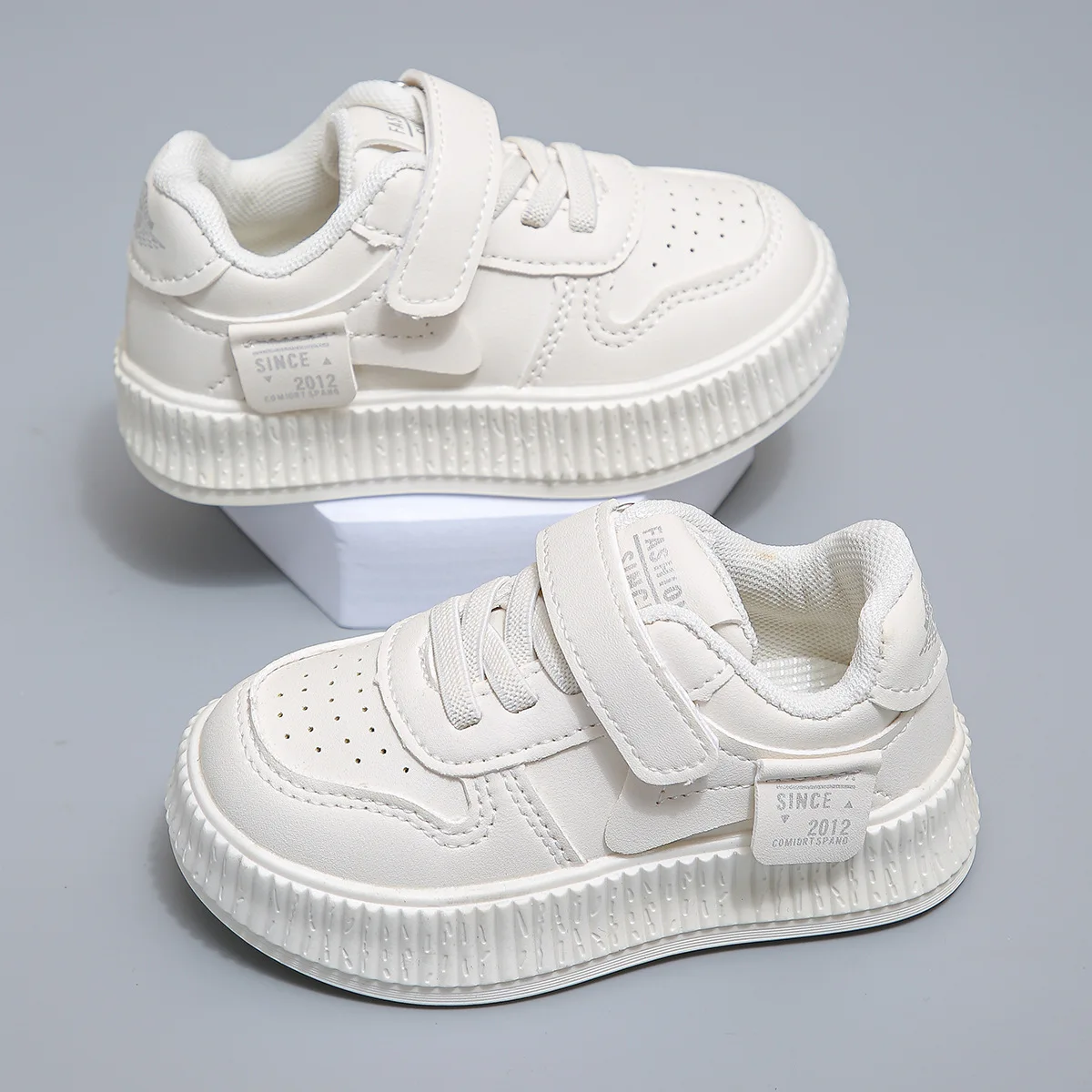 Spring Baby Sports Sneakers Breathable Leather Basketball Running Lightweight Non-Slip Outdoor Walking Athletic Shoe