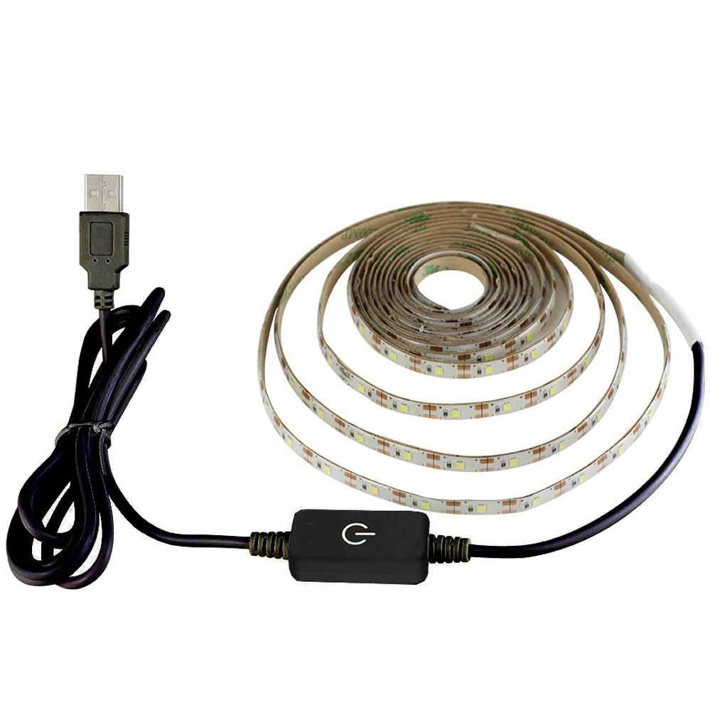 5V Led Strip Light Dimmable Touch Switch Dimmer 2835 Led Tape 5m Waterproof USB Powered Flexible LED Diode Decoration Nightlight