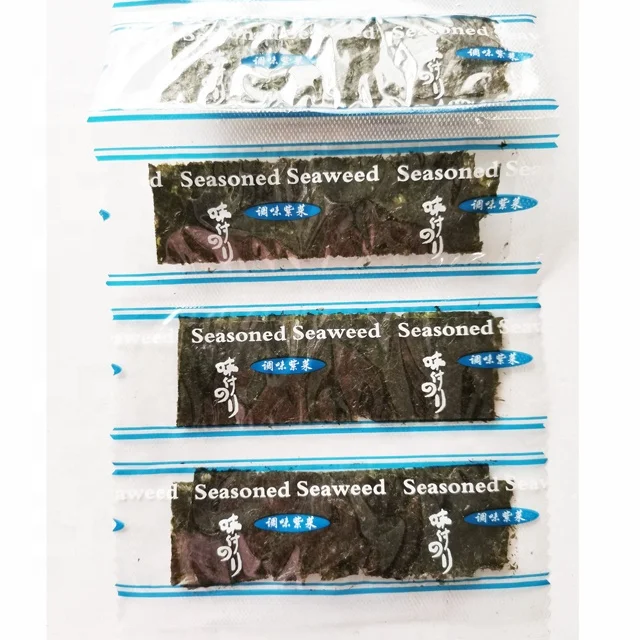 
Nutritional Snack Food Crispy Fresh Seaweed Nori Chips 