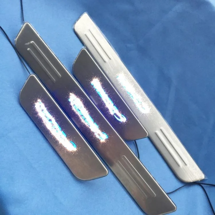 Stainless steel led car door sill plate light for mazda3 2015-2018
