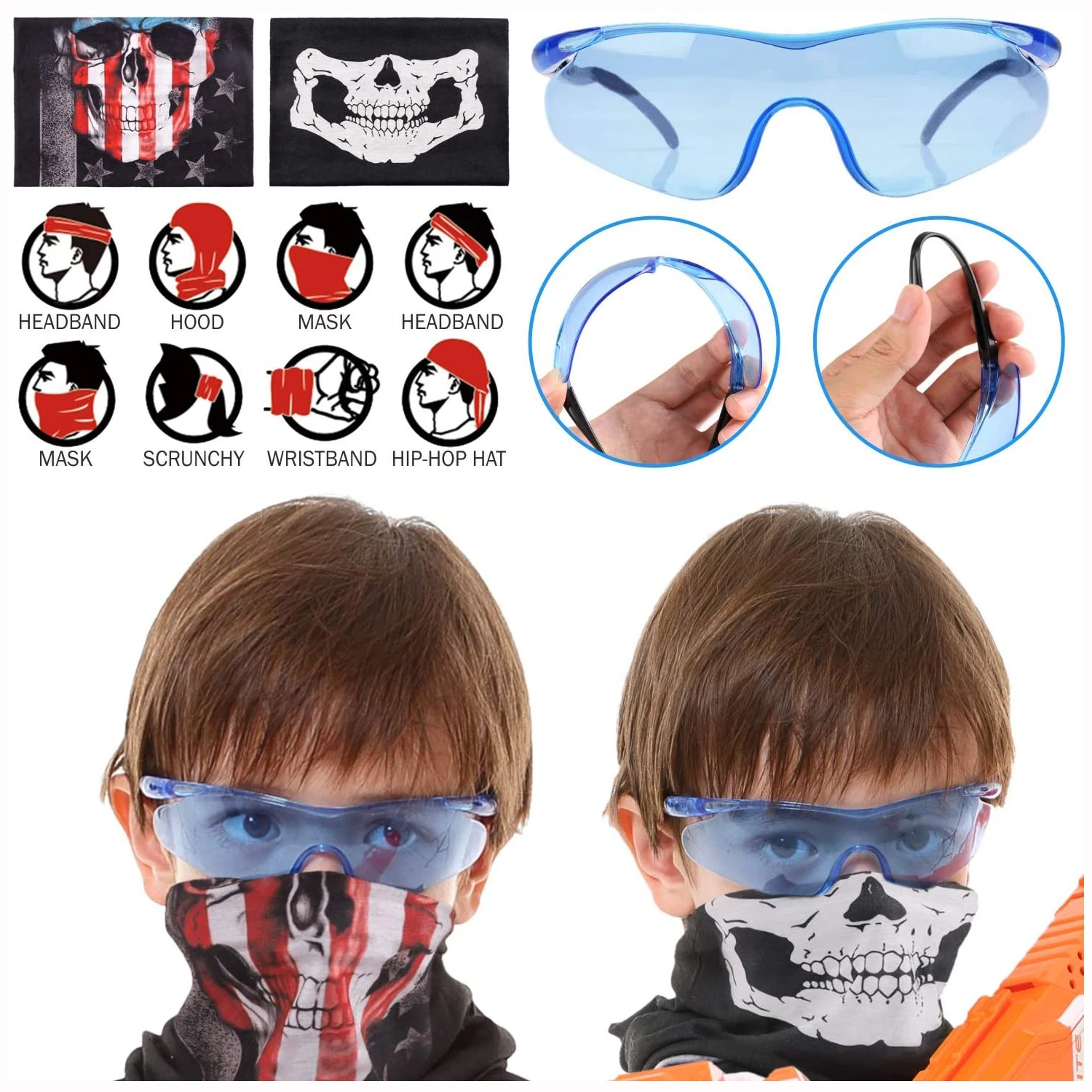 Wholesale outdoor kids tactical vest boys and girls adjustable belt Nerf-gun EVA bullet shooting protect safty vests