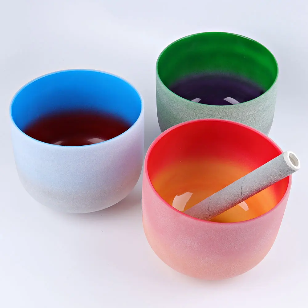 Aura Quartz Mixed Crystal Singing Bowls Kit