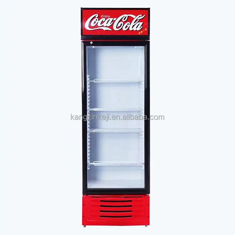 Commercial With Glass Door Upright Freezer Display Case Coca Fridge Cola Chiller Cooler