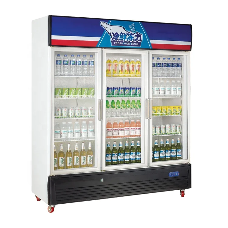 Grace Pepsi beverage refrigerator with Glass door commercial beverage freezer refrigeration equipment