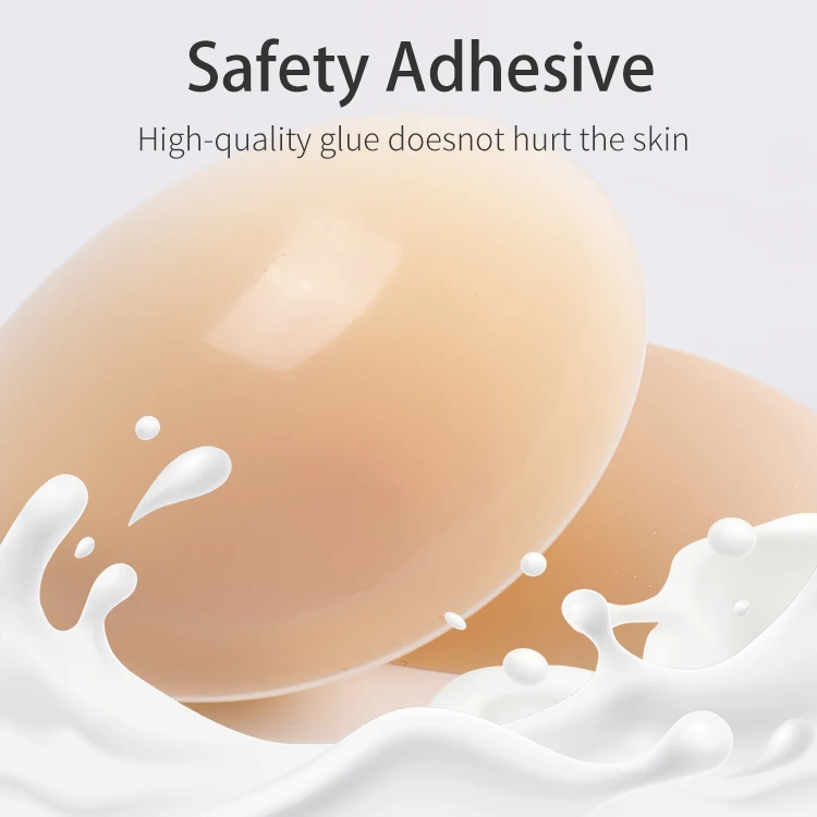 hot sale soild color opaque waterproof reusable safety adhesive nipple cover invisible silicone nipple pasties