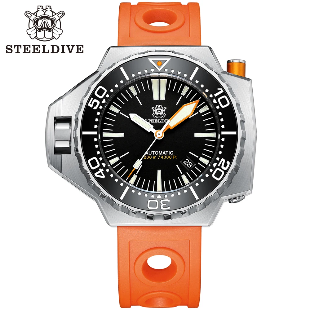 Steeldive SD1969 цены по прейскуранту завода-изготовителя 1200 м водонепроницаемый NH35 автоматический с двойным направлением Безель механические часы для