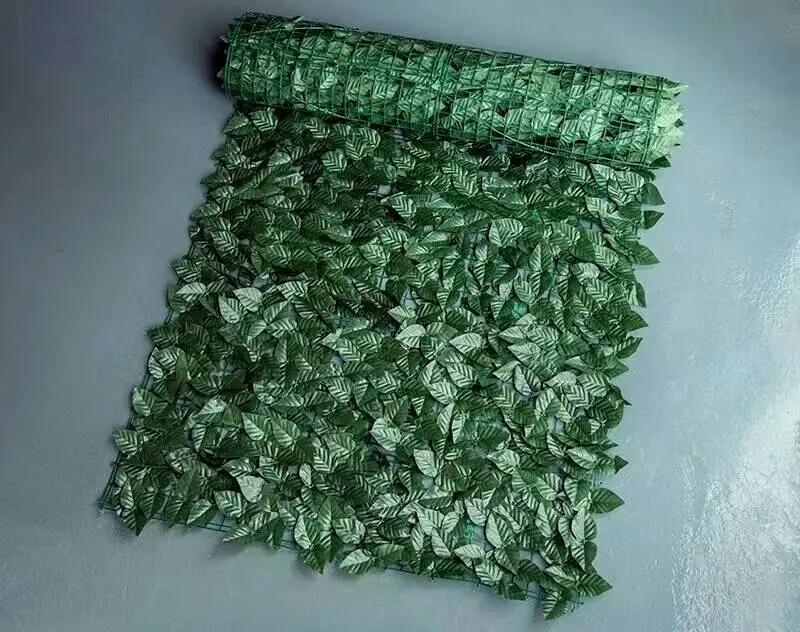 artificial ivy hedge Green artificial leaf fence sale in factory wholesale price