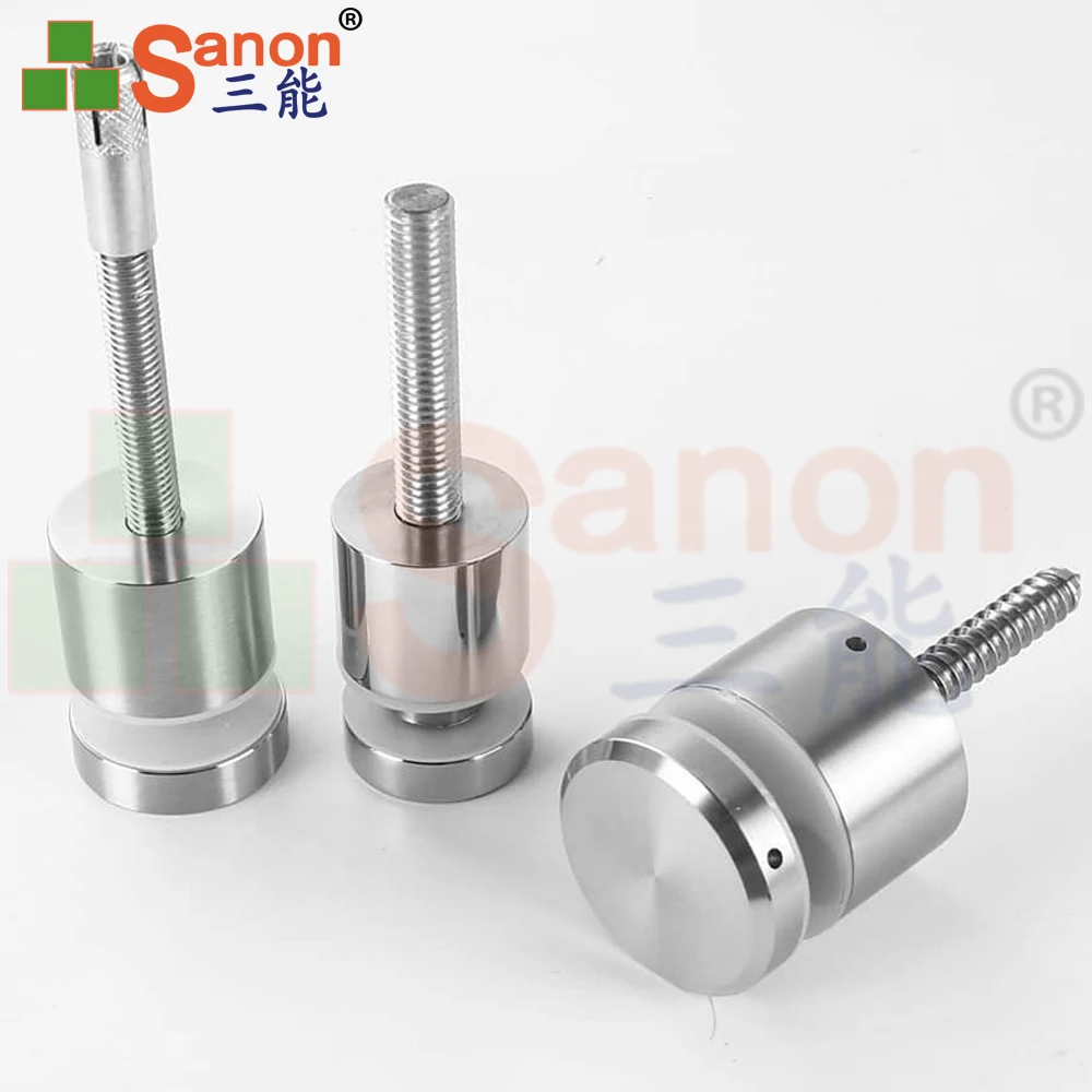 SANON Glass Bracket Adjustable Stainless Steel Solid Glass Standoff Pins For Glass Balustrade Stair